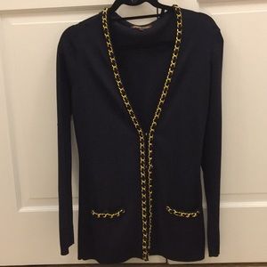 Adrienne Vittadini cardigan with chain detail
